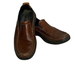 Clarks Cottrell Slip On  Leather Shoes Mens Size 8.5M Brown‎